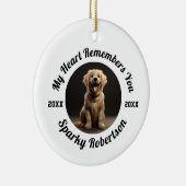 Custom Dog Memory & Remembrance Design Keramisch Ornament (Rechts)