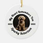 Custom Dog Memory & Remembrance Design Keramisch Ornament (Voorkant)