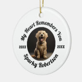 Custom Dog Memory & Remembrance Design Keramisch Ornament (Links)