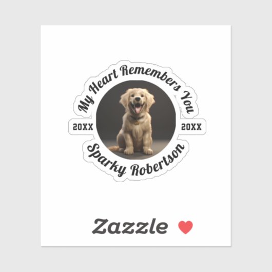 Custom Dog Memory & Remembrance Design Sticker (Vel)