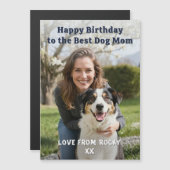 Custom Dog Mom Birthday Photo Magnetic Card (Voorkant / Achterkant)