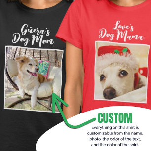 Custom Dog Mom Shirt met gepersonaliseerde foto