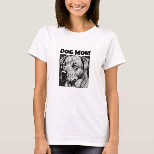 Custom Dog Mom Tshirt - Pawsome Moederdag Gift (Voorkant)