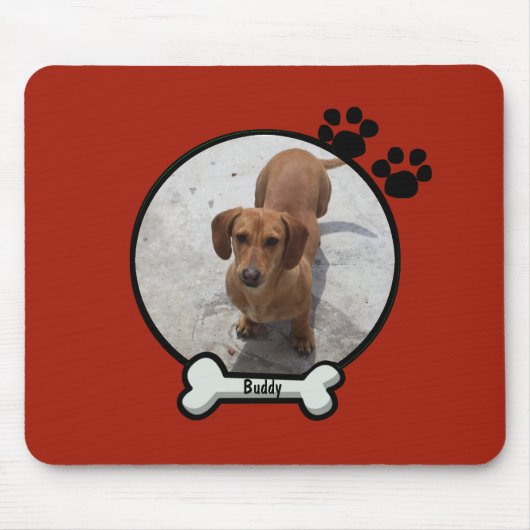 Custom Dog Mousepad Muismat (Voorkant)