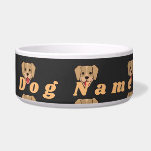 Custom Dog Name Dog Afbeelding Feeding Ceramische  Voerbakje