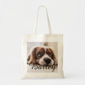 Custom Dog Name – Minimalist Dog Lover Tote Bag (Voorkant)