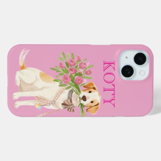 Custom Dog Name Phone Case (Achterkant (horizontaal))