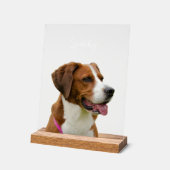 Custom Dog Name Photo Memorial Portrait Acryl Bord (Hoek)