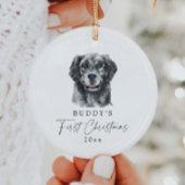 Custom Dog Name Retriever Mijn eerste kerst Keramisch Ornament
