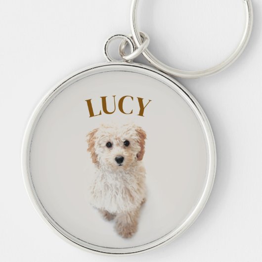 Custom Dog & Name Sleutelhanger – Gepersonaliseerd (Voorkant)