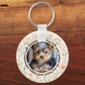 Custom Dog Paw Prints Memorial Sleutelhanger (Voorkant)