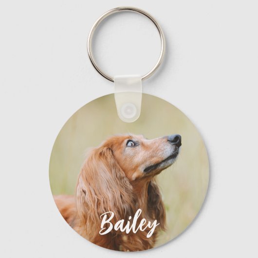 Custom Dog Photo and Name Script Sleutelhanger (Achterkant)
