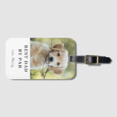 Custom Dog Photo Best Dad By Par Personalized Bagagelabel (Voorkant (horizontaal))
