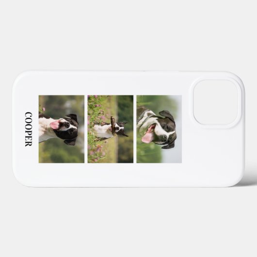 Custom Dog Photo Collage Monogram Personalized Case-Mate iPhone Case (Achterkant (horizontaal))