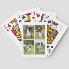 Custom Dog Photo Collage Pokerkaarten