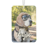 Custom Dog Photo Cool Pet Name Luchtverfrisser (Achterkant)