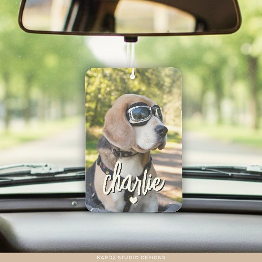 Custom Dog Photo Cool Pet Name Luchtverfrisser