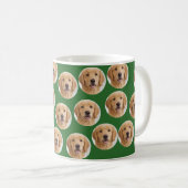 Custom Dog Photo | Cute Personalized Green Koffiemok (Voorkant rechts)
