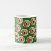Custom Dog Photo | Cute Personalized Green Koffiemok (Center)