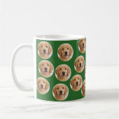 Custom Dog Photo | Cute Personalized Green Koffiemok (Links)