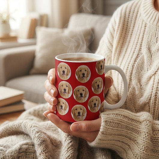 Custom Dog Photo | Cute Personalized Red  Koffiemok