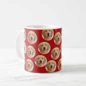 Custom Dog Photo | Cute Personalized Red  Koffiemok (Voorkant links)