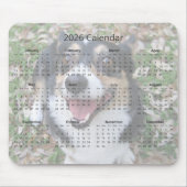 Custom Dog Photo Cute Pet 2026 Calendar Magnet Muismat (Voorkant)