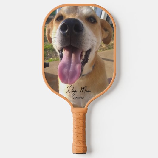 Custom Dog Photo Dog Mam Moederdag Pickleball Paddle (Voorkant)