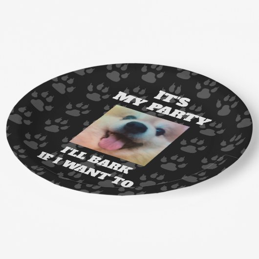 Custom Dog Photo Funny Birthday Party Paper Bord (Gekanteld)