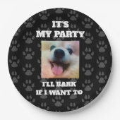 Custom Dog Photo Funny Birthday Party Paper Bord (Voorkant)