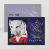 Custom Dog Photo Funny Holiday Postcard Feestdagenkaart (Voorkant / Achterkant)
