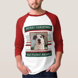 Custom Dog Photo Lelijke Kerst Shirt Funny