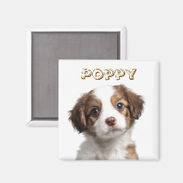 Custom Dog Photo Magnet - Persoonlijke naam