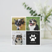 Custom Dog Photo Memorial Service Pet Funeral Kaar (Staand voorkant)