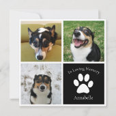 Custom Dog Photo Memorial Service Pet Funeral Kaar (Voorkant)
