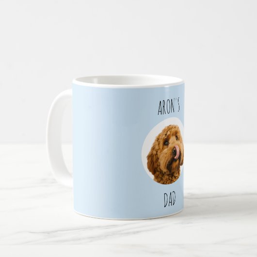 Custom Dog Photo Mok | Gepersonaliseerde Pet Dad G (Voorkant links)