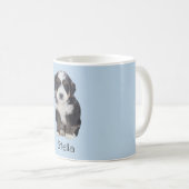 Custom Dog Photo Mok – Poederblauw met Pet Name (Voorkant rechts)