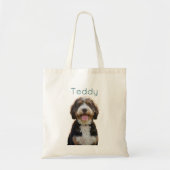 Custom Dog Photo & Name Personalized Doodle Mom Tote Bag (Voorkant)