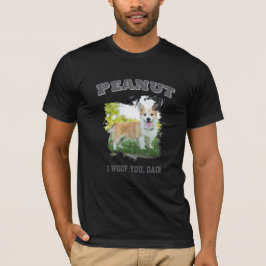 Custom Dog Photo Name T-Shirt - "Ik heb je geweven