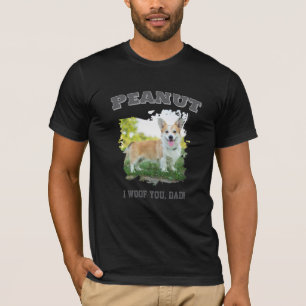 Custom Dog Photo Name T-Shirt - "Ik heb je geweven
