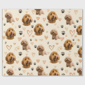 Custom Dog Photo  – Neutral Valentine Cadeaupapier (Vlak)