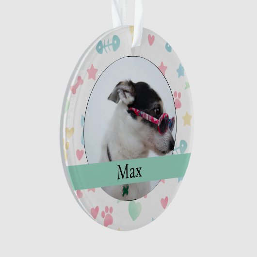Custom Dog Photo Ornament (voorkant)