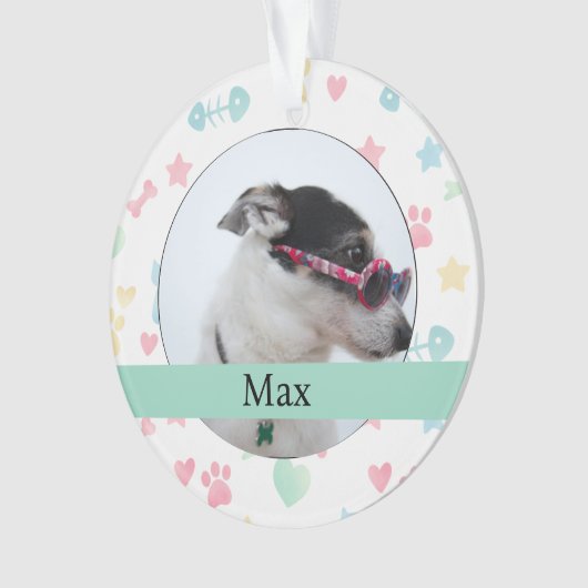 Custom Dog Photo Ornament (voorkant)