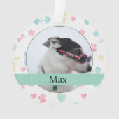Custom Dog Photo Ornament (voorkant)