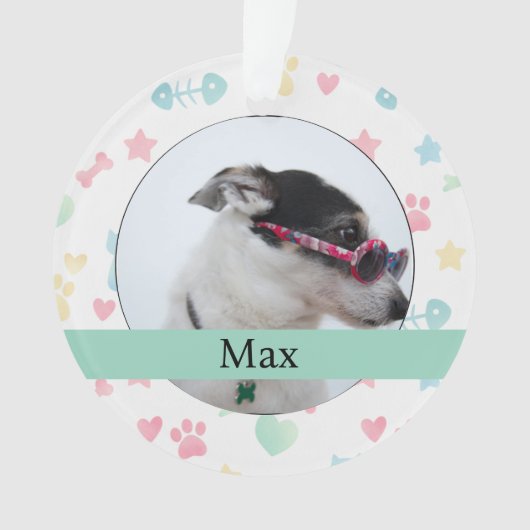 Custom Dog Photo Ornament (voorkant)