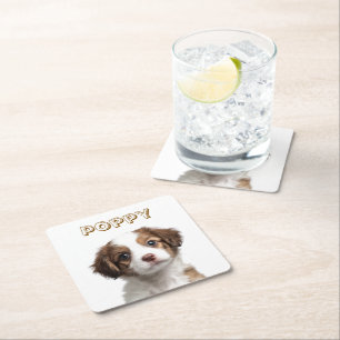 Custom Dog Photo Paper Onderzetter - Persoonlijke 