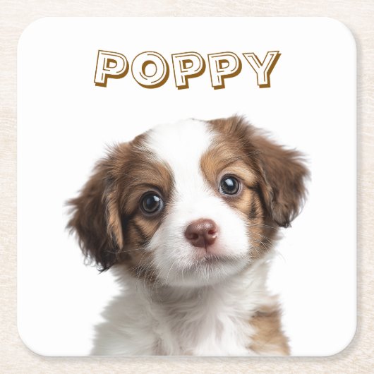 Custom Dog Photo Paper Onderzetter - Persoonlijke  (Voorkant)