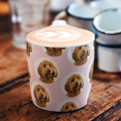 Custom Dog Photo Pattern– Cute Valentine Pet  Espresso Kop