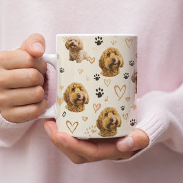 Custom Dog Photo Pattern  Koffiemok