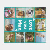 Custom Dog Photo Pet Gift for Dog Lovers Fleece Deken (Voorkant (Horizontaal))